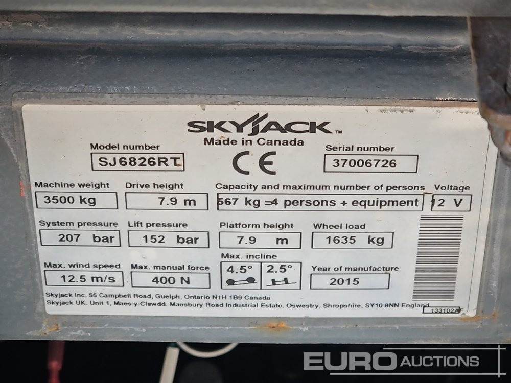 Подъёмник 2015 SkyJack SJ6826RT: фото 40