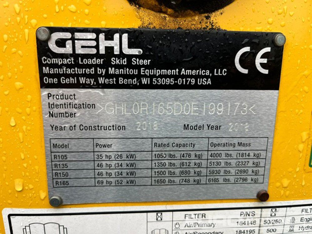 2018 Gehl R165 - Мини-погрузчик с бортовым поворотом: фото 5 2018 Gehl R165 - Мини-погрузчик с бортовым поворотом: фото 5