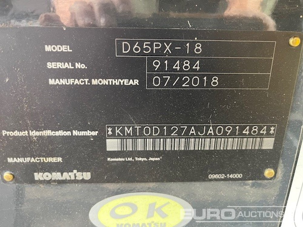 2018 Komatsu D65PX-18 - Бульдозер: фото 2 2018 Komatsu D65PX-18 - Бульдозер: фото 2