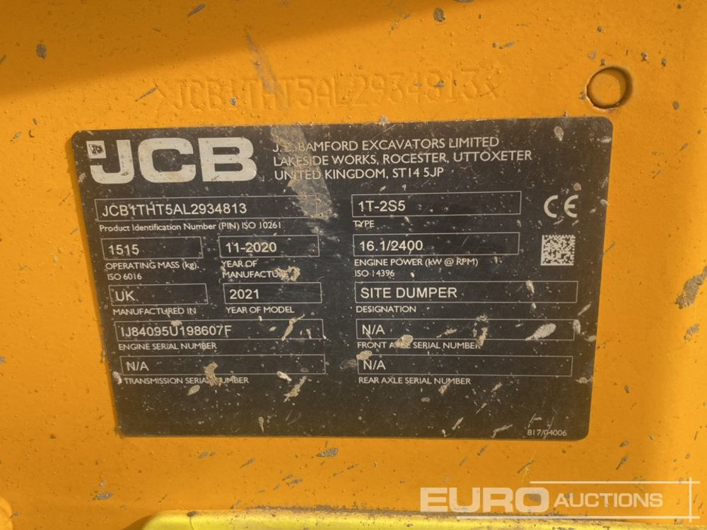 Мини-самосвал 2020 JCB 1T-2: фото 31