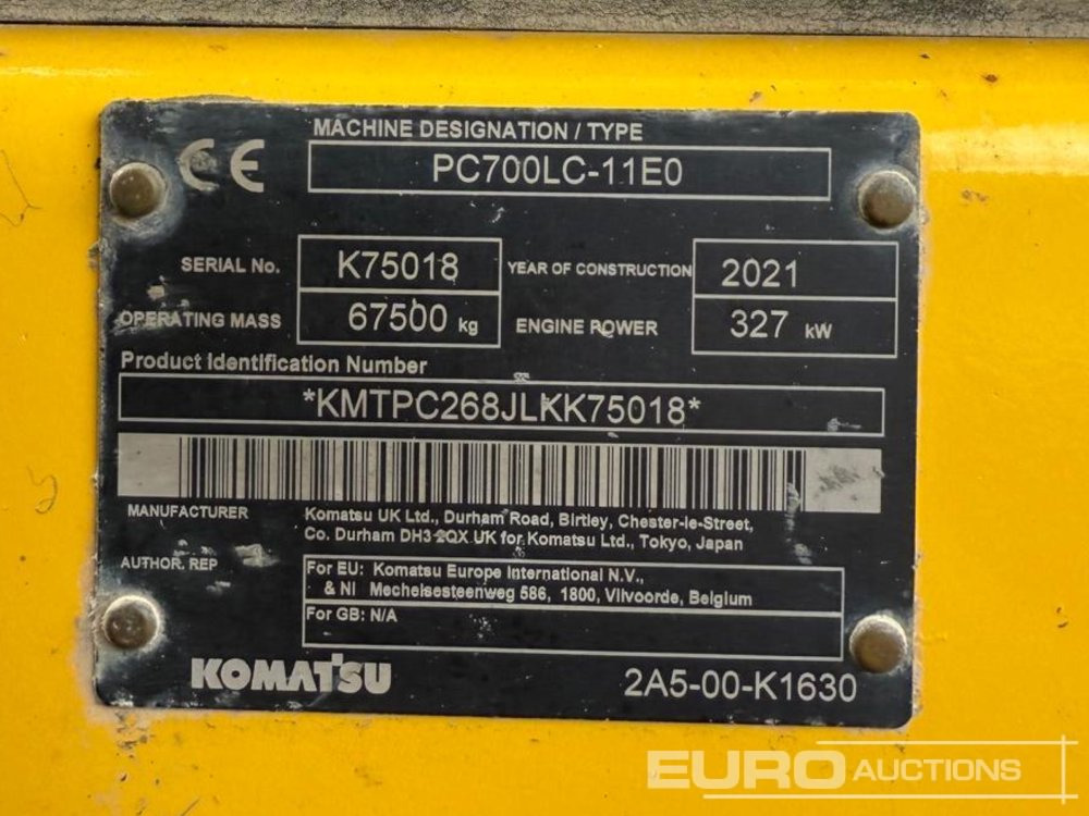 2021 Komatsu PC700LC-11E0 - Гусеничный экскаватор: фото 4 2021 Komatsu PC700LC-11E0 - Гусеничный экскаватор: фото 4