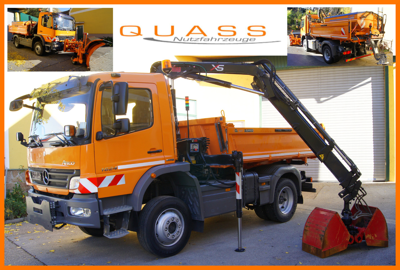 MERCEDES-BENZ ATEGO 1624 4x4/TÜV/Euro 5/HIAB/MEILLER/Winterdienst/Streuer/Schneepflug - Самосвал, Автоманипулятор: фото 1 MERCEDES-BENZ ATEGO 1624 4x4/TÜV/Euro 5/HIAB/MEILLER/Winterdienst/Streuer/Schneepflug - Самосвал, Автоманипулятор: фото 1