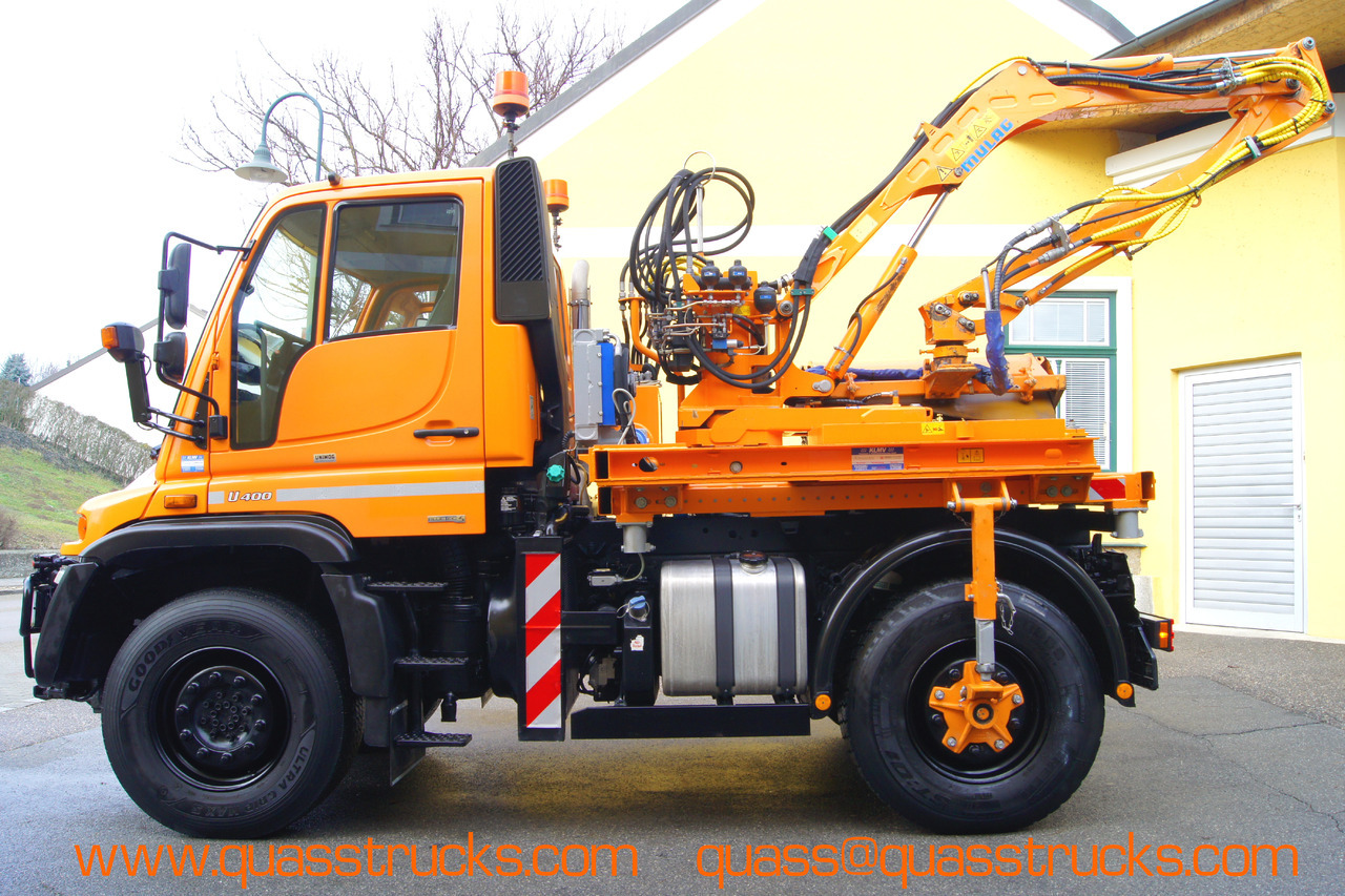 MERCEDES-BENZ Unimog U 400/TÜV/Hydrostat/Mähtür +MULAG MHU 800 - Самосвал: фото 3 MERCEDES-BENZ Unimog U 400/TÜV/Hydrostat/Mähtür +MULAG MHU 800 - Самосвал: фото 3