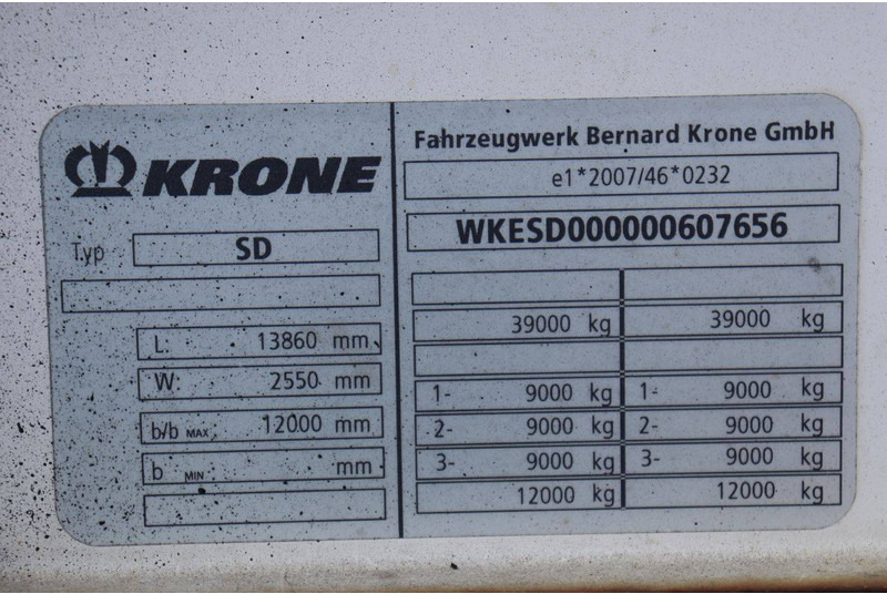 Тентованный полуприцеп Krone SD: фото 16