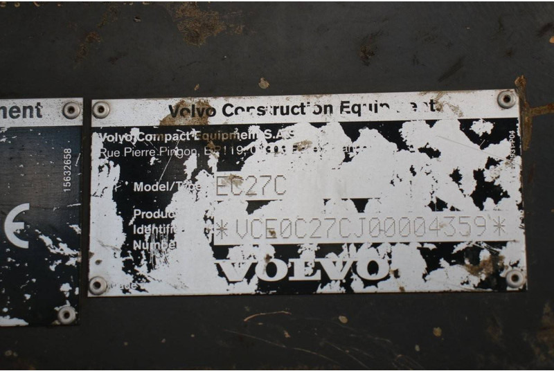 Гусеничный экскаватор Volvo EC27C: фото 14