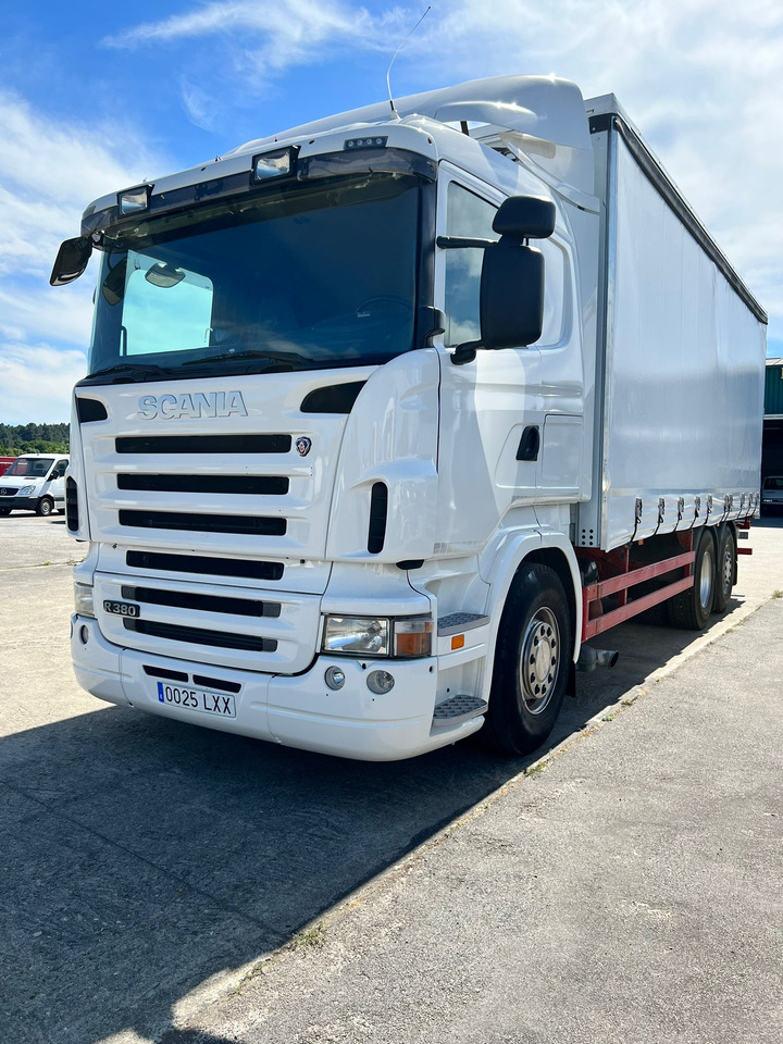 CAMION SCANIA 380 CON CARRETILLA MOFFET M4 - Тентованный грузовик: фото 1 CAMION SCANIA 380 CON CARRETILLA MOFFET M4 - Тентованный грузовик: фото 1