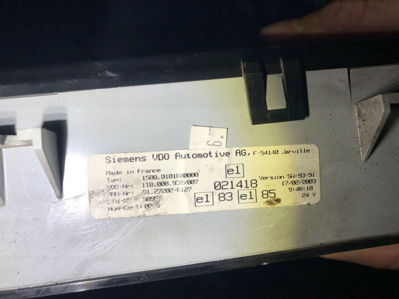 MAN TGA - Приборная панель: фото 3 MAN TGA - Приборная панель: фото 3