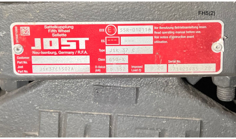 Jost JSK 37 C - Седло: фото 2 Jost JSK 37 C - Седло: фото 2