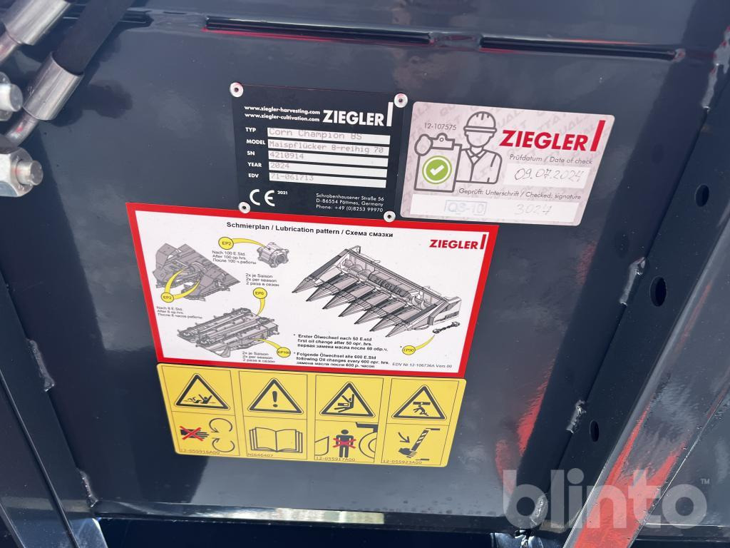 Ziegler Corn Champion 8-reihig 70 (2024) - Жатка кукурузная: фото 5 Ziegler Corn Champion 8-reihig 70 (2024) - Жатка кукурузная: фото 5