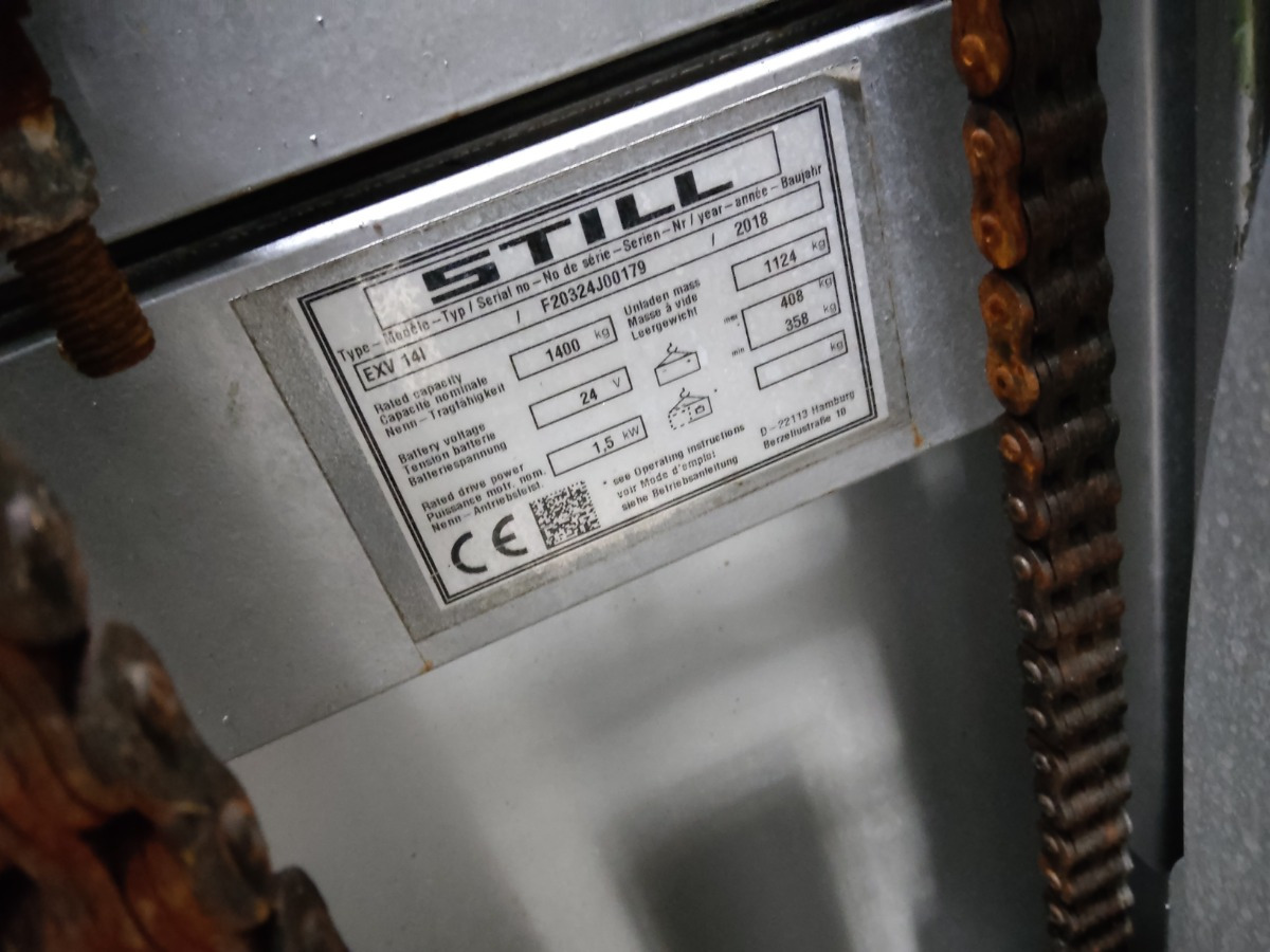 Still EXV14I/LIION - Штабелер: фото 5 Still EXV14I/LIION - Штабелер: фото 5