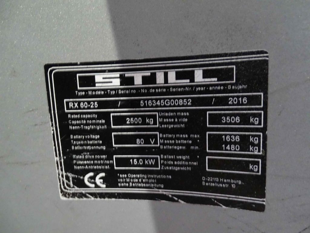 Still RX60-25 - Электропогрузчик: фото 5 Still RX60-25 - Электропогрузчик: фото 5