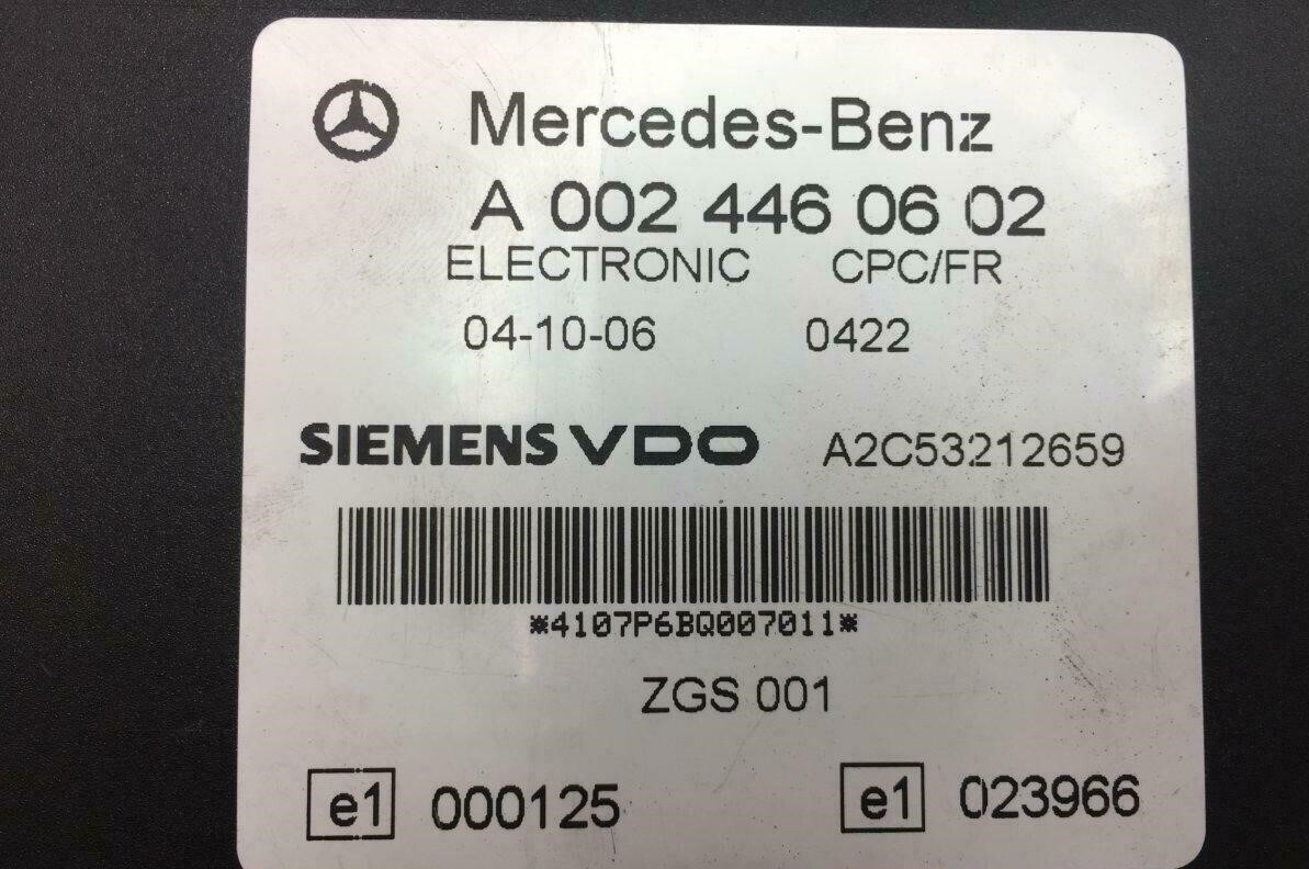 Mercedes Actros Atego Axor A0024460602 CPC/FR VDO Electronic Control Unit ECU - Блок управления для Грузовиков: фото 1 Mercedes Actros Atego Axor A0024460602 CPC/FR VDO Electronic Control Unit ECU - Блок управления для Грузовиков: фото 1