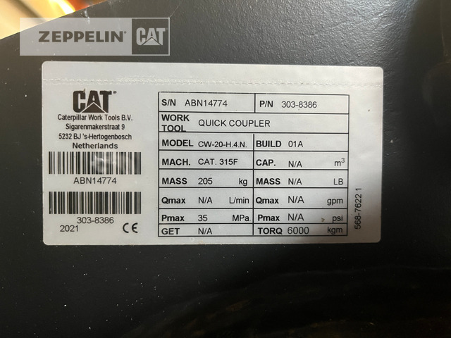 Cat SW CW20H hyd. - Сцепное устройство для Строительной техники: фото 2 Cat SW CW20H hyd. - Сцепное устройство для Строительной техники: фото 2