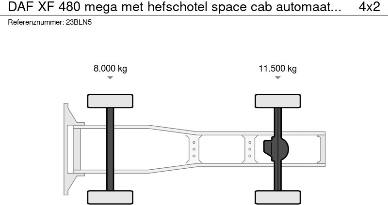 DAF XF 480 mega met hefschotel space cab automaat, nieuw apk - Тягач: фото 4 DAF XF 480 mega met hefschotel space cab automaat, nieuw apk - Тягач: фото 4
